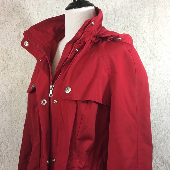 Fog by London Fog Red Cinching Waist Jacket Medium - Picture 2 of 7